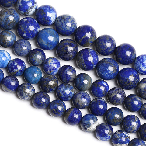 10MM 36PCS Natural Stone Blue Lapis Lazuli A Grade Gemstone Beads for Jewelry Making DIY Bracelet Energy Crystal Healing Power 1 Strand 10mm