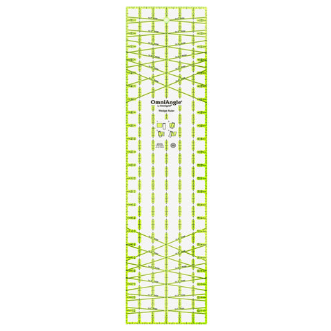 Omnigrid OmniAngle 6" x 24" Non-Slip Wedge Quilting Ruler, Clear 6" x 24"