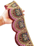 CARTZEYE Embroidery Heavy Work Trim Lace Border for Saree, Kurti, Dresses, Bandhani, Lehenga, Decorative Ribbon