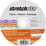 Stretchrite Knit Polyester Elastic Spool, 3/4-Inch by 30-Yards, White 3/4-Inch by 30-Yard