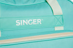 SINGER | Machine Carrying Case, Teal Color, Spacious Case Fits Most Standard Sewing Machines and Sergers, Fully-Padded Interior, Durable Canvas Exterior, Easy Zip, Large Front Pocket, Easy Transport