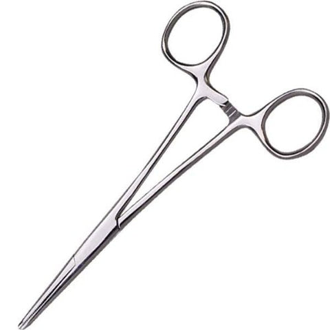 Stainless Steel Straight Pet Hemostat with Locking Ratchet, 5-1/2-Inch