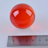 LONGWIN 40mm(1.6 inch) Solid Mini Fengshui Crystal Ball Healing Crystals(Red) Red