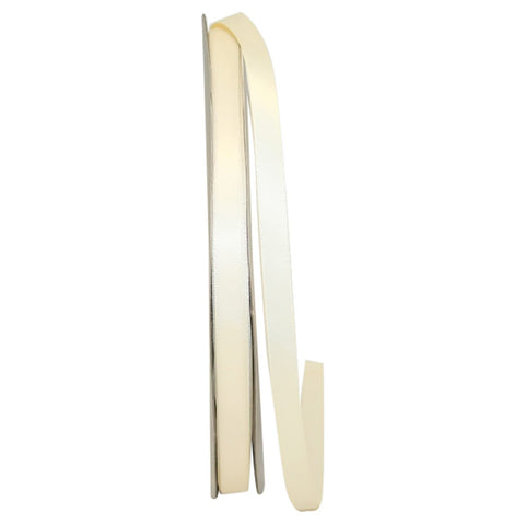 Reliant Ribbon 4950-810-15C Double Face Satin Ribbon, 3/8 Inch X 100 Yards, Ivory