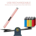 RAYONNER Lighter Electric Lighter Candle Lighter Rechargeable USB Lighter Arc Lighter Rose Gold 1 Count