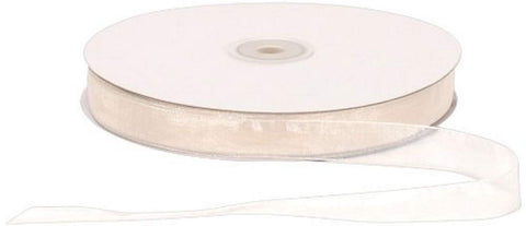Berwick Offray LLC 795833 Simply Sheer Asiana Ribbon - 5/8" W X 100 yd - Antique White Ribbon