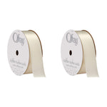 Berwick Offray 061572 7/8" Wide Single Face Satin Ribbon, Antique White Ivory, 6 Yds (Pack of 2) 7/8 Inch x 18 Feet (Pack of 2)
