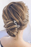 Bridal Hair Accessories, Beusoulover 3pcs Crystal Wedding Hair Pieces, Handmade Rhinestone Bridal Hair Pin for Women, Girls, Bridesmaids (Silver)