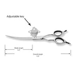 HASHIMOTO Curved Scissors For Dog Grooming,6.5 inches,Safety Round Tip Design. (Ball-Tip) Curved (Ball-Tip) 6.5"