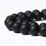 60pcs 6mm Matte Natural Black Agate Onyx Beads Round Loose Beads for Jewelry Making DIY Bracelets Crystal Energy Healing Power Stone (6mm, Matte Black Agate)