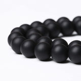 60pcs 6mm Matte Natural Black Agate Onyx Beads Round Loose Beads for Jewelry Making DIY Bracelets Crystal Energy Healing Power Stone (6mm, Matte Black Agate)