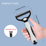 Undercoat Rake for Dogs And Cats, Double Sided Shedding and Dematting Comb with 17+9 Teeth, Cute Pet Penguin Deshedding Brush Tool for Grooming and Removing Knots