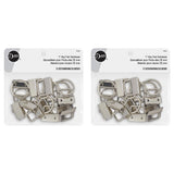 Dritz Key Fob Hardware1in Nickel Includes Fob & Ring Bag & Tote Accessories, 12 Sets (Pack of 2) 1 Count (Pack of 2)