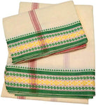 Rameshwaram Fabrics Men's Solid Cotton Silk Dupatta (Ramesh_Fabrics_22_Cream)