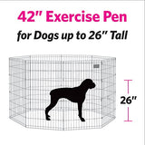 New World Pet Products B556-42 Foldable Exercise Pet Playpen, Black, Large/24" x 42" Large Dog Pen: 42-Inch High