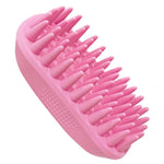Pet Silicone Shampoo Brush for Long & Short Hair Medium Large Pets Dogs Cats, Anti-skid Rubber Dog Cat Pet Mouse Grooming Shower Bath Brush Massage Comb (Pink ( New )) Pink ( New )