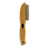 Bamboo Groom Flea Comb with 77 Rotating Pins for Pets