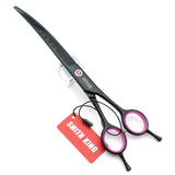 8.0 inches Professional Dog Grooming Scissors Set Straight & thinning & Curved & chunkers 4pcs in 1 Set (with Comb)