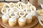 Winnie Quotations Cupcake Toppers 48 Pcs 12 Designs Classic Pooh Baby Shower Decorations Cute 1 St Birthday Party Supplies For Kids Dessert Favor