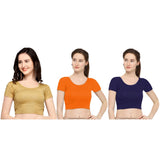 Life Win Stretchable Blouse 28 to 46 Size Cotton Lycra for Women