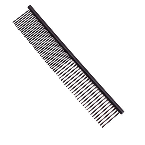 Macrame Fringe Comb Black Pet Steel Combs Macrame Tassel Combs For Fringing Macrame Cords Pet Dog Cat Grooming Comb (Black, 7.4 in x1.3 in)