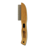 Bamboo Groom Flea Comb with 77 Rotating Pins for Pets