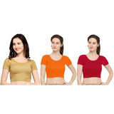 Life Win Stretchable Blouse 28 to 46 Size Cotton Lycra for Women