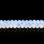 Natural Stone Beads 4mm Opal Gemstone Round Loose Beads Crystal Energy Stone Healing Power for Jewelry Making DIY,1 Strand 15"