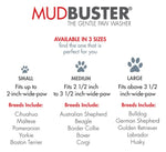 Dexas MudBuster Portable Dog Paw Cleaner, Medium, Blue