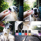 Petnf Dog Nail Polish Set,6 Color Set (Pink,Purple,Red,Gold,Blue,Silver),Non-Toxic Water-Based Pet Nail Polish,Natural and Safe,Suitable for All Pet (Birds,Mice,Pigs and Rabbit)