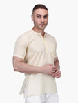 Rajubhai Hargovindas Men's White Fine Cotton Short Kurta | Pack of 4 |