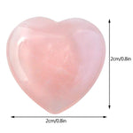 Marrywindix 15 Packs 0.8 Inches Healing Crystal Natural Rose Stone Heart Love Carved Palm Worry Stone Chakra Reiki Balancing