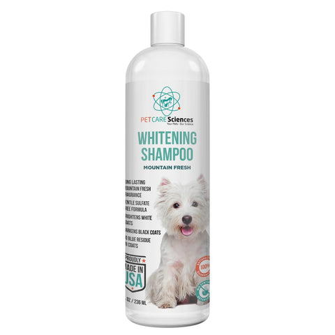 PET CARE Sciences 16 fl oz Dog Whitening Shampoo - Dog Shampoo for White Dogs - Puppy Shampoo for White Coats - Hair and Fur Whitener for Dogs - Made in The USA…