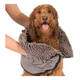 The Original Dirty Dog Shammy Ultra Absorbent Microfiber Quick Drying Towel & Bone Dry Pet Grooming Towel Collection Absorbent Microfiber X-Large, 41x23.5, Embroidered Gray