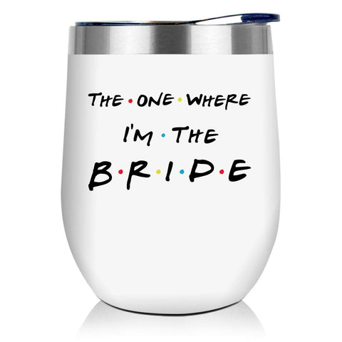 Bride To Be Gifts For Her - Wedding Gifts For Bride - Bridal Shower Gift, Bachelorette Gifts For Bride - Engagement Gifts For Women - Bridal Gifts For Bride To Be, Fiancee - 12oz Wine Tumbler