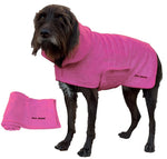 Zor-DOG Dog Bathrobe and Drying Towel Combo Set | Premium, Ultra-Absorbent Microfiber Material | Fast Pink ZD-DRT-PNK-S 0 Small