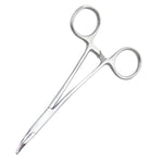 Chi-buy Pets ears/nose hair Puller Straight & Curved full serrated, stainless steel Home Hemostat Locking Forceps, Professional pet grooming tool for cats & dogs 2pcs set