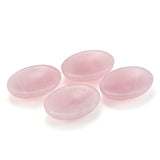 CrystalTears Rose Quartz Crystal Worry Stone Healing Crystal Oval Pocket Palm Stone Tumbled Polished Thumb Worry Stones for Anxiety Stress Relief Meditation Crystal Terapy