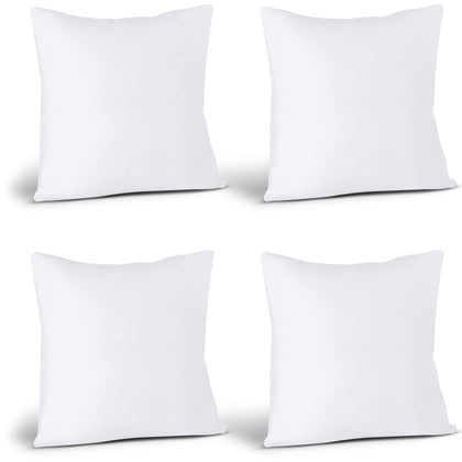 Utopia Bedding Throw Pillow Inserts (Set of 4, White), 22 x 22 Inches Pillow Inserts for Sofa, Bed and Couch Decorative Stuffer Pillows 22X22 Inch (Pack of 4)