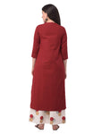 Pistaa's Women's Cotton Solid Readymade Salwar Suit Set