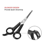 Chibuy Pet Grooming Scissors Set for Dogs & Cats with Safety Round Tips Dog Eye cut Stainless Steel Dog Grooming Scissors Kit, Home Professional Pet Grooming Tools -For Large & Small Animals 3.6371 Eye Scissors + 6375 Small Eye Scissors