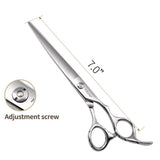 FOGOSP Professional Dog Grooming Scissors Straight 7.0'' Dog Grooming Shears for Cutting Dog Thick Hair Small Medium Pet Cat (7.0 In, Straight) 7.0 inch