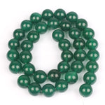 45pcs 8mm Natural Stone Beads Green Agate Beads Energy Crystal Healing Power Gemstone for Jewelry Making, DIY Bracelet Necklace