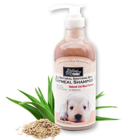 Alpha Dog Series Oatmeal Grooming Natural Dog Shampoo and Conditioner with Aloe Vera, pH balanced Shampoo for Dogs, Tear-Free, Moisturizing Dog Shampoo for Sensitive Skin - 26.4 Oz