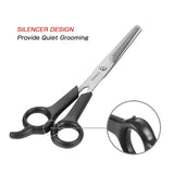 Professional Pets Grooming Scissors Set Stainless Steel Dog Eye scissors Thinning Shears for Dogs and Cats, Home pet grooming Tool kit 1.6371 Eye Scissors + 6373 Thinning Scissors