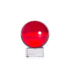 LONGWIN 40mm(1.6 inch) Solid Mini Fengshui Crystal Ball Healing Crystals(Red) Red