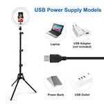 Selfie Ring Light 10" with 47" Extendable Tripod Stand, LED Circle Lights with Phone Holder for Live Stream/Makeup/YouTube Video/TikTok 10"light with 47"tripod