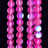 Asingeloo 38PCS 10mm Natural Pinkish Mystic Aura Quartz Gemstone Frosted Matte Titanium Round Loose Spacer Beads 15 inch Full Strand Crystal Healing Power Quartz Pink Mystic Aura