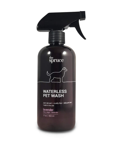 The Spruce Waterless Pet Wash, No Rinse Moisturizing Shampoo for Pets - Daily Pet Care - Cleaning, Cleansing, and Conditioning for Dogs, Puppies, and Cats - Lavender, 17 oz 17 Fl Oz (Pack of 1)