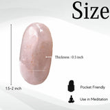 Rose Quartz Palm Stone - Massage Worry Stone for Natural Body Chakra Balancing, Reiki Healing and Crystal Grid Rose Quartz